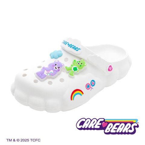 【CareBears】彩虹熊 童鞋 雲朵洞洞鞋 白/CBKG59909