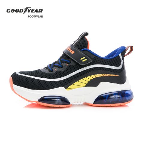 Goodyear 固特異 疾風奔馳 童款雙氣墊緩震運動鞋 黑/ GAKR48720