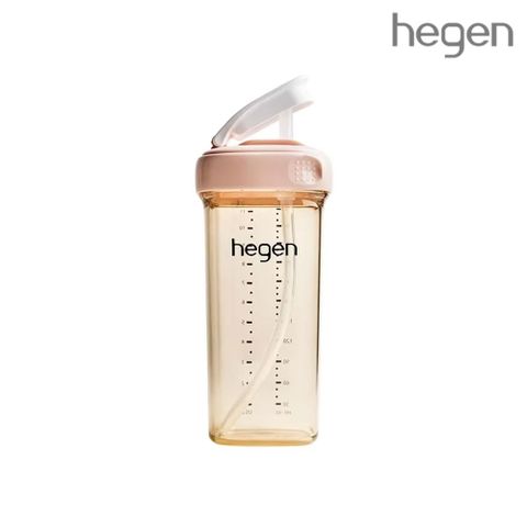 【Hegen】PCTO™ 輕飲時光PPSU方圓型寬口吸管杯2.0 330ml-嫣粉
