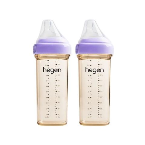 【hegen】金色奇蹟PPSU多功能方圓型寬口奶瓶 330ml 雙瓶組