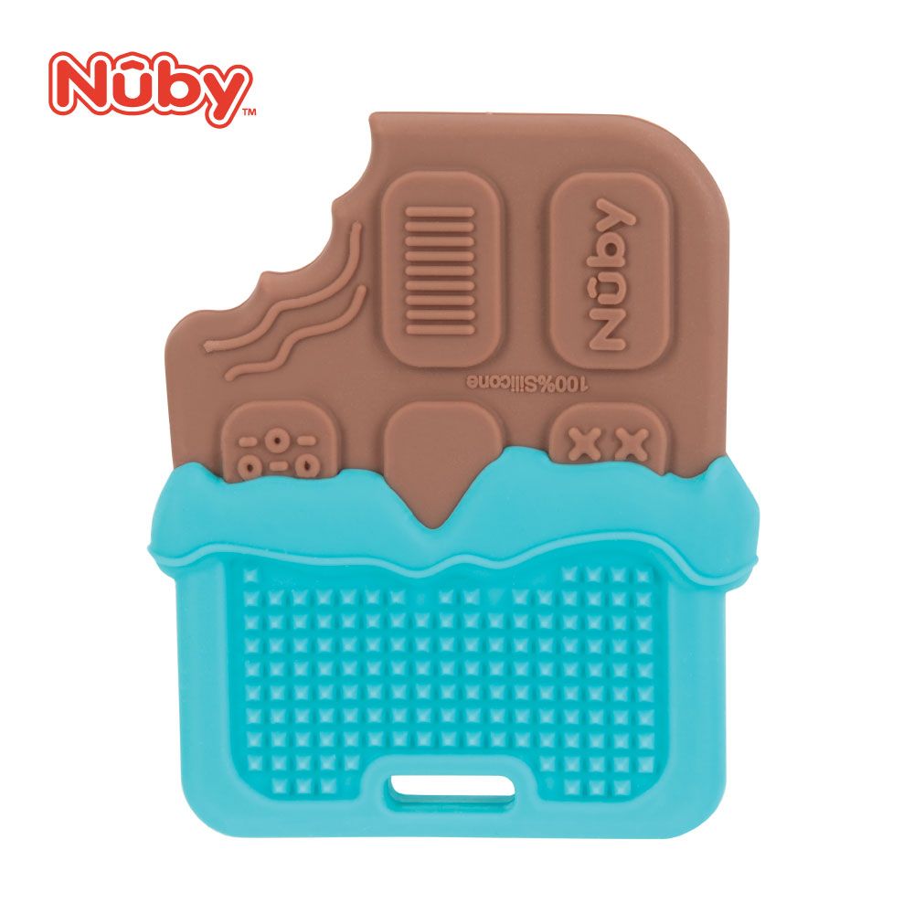 Nuby 造型矽膠固齒器_巧克力棒