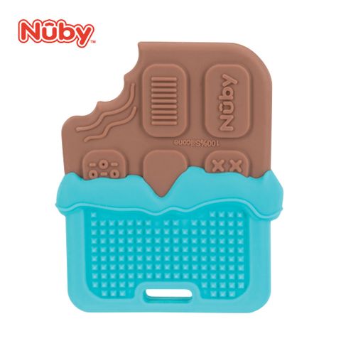 Nuby造型矽膠固齒器_巧克力棒