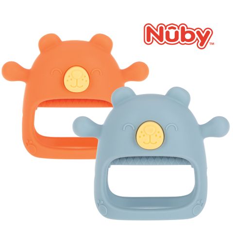 Nuby 手握式矽膠固齒器-熊熊款