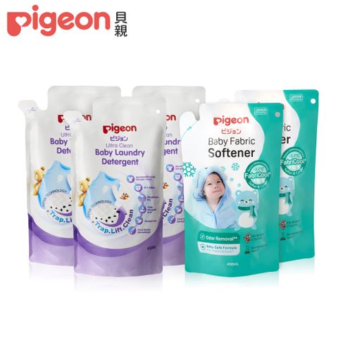 Pigeon 貝親 嬰兒柔軟洗衣補貨組