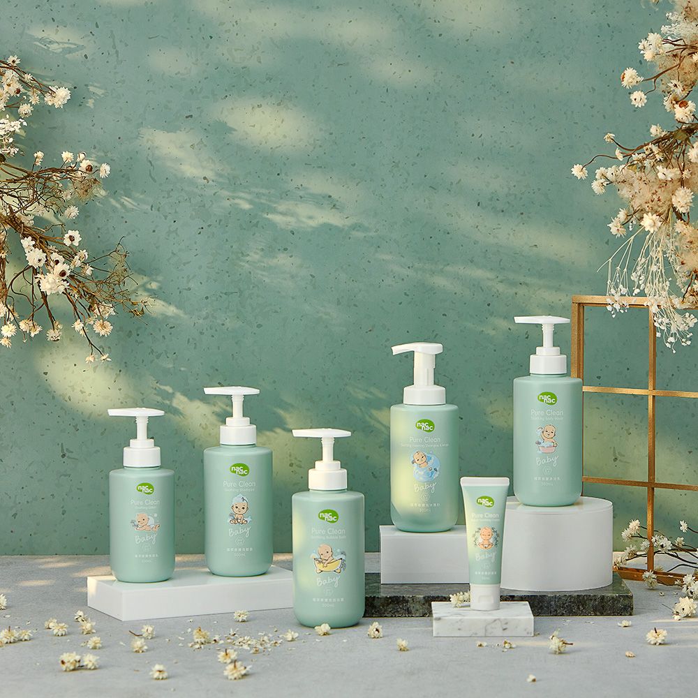 Nac Nac 植萃修護洗沐慕斯 300ml (玻尿酸添加/寶寶洗沐二合一/寶寶洗澡慕斯)