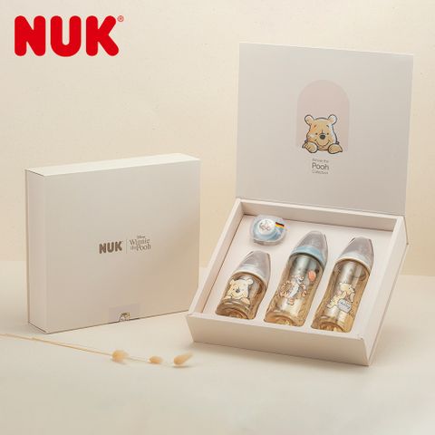 NUK x Disney迪士尼小熊維尼聯名新生兒禮盒 (PPSU感溫奶瓶/彌月禮盒/奶瓶組合)