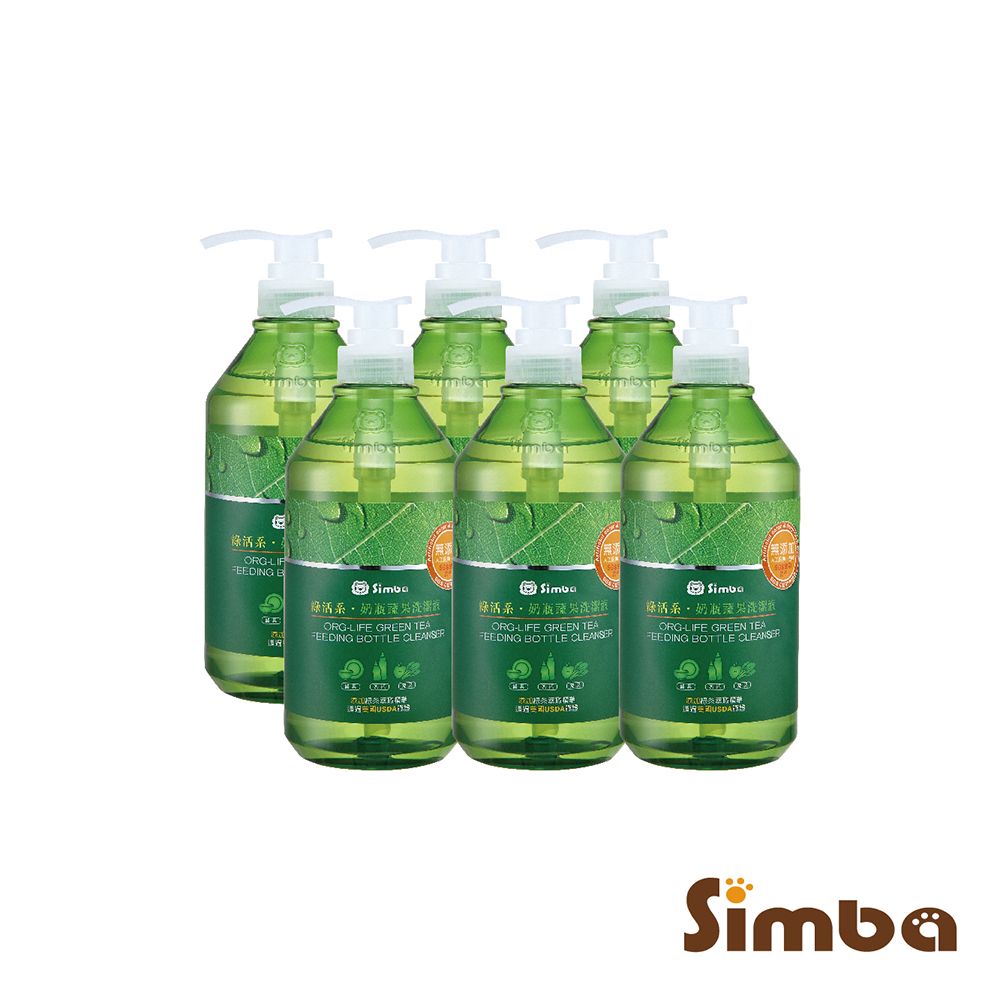 Simba 小獅王辛巴 綠活系奶瓶蔬果洗潔液(800ml)6入組