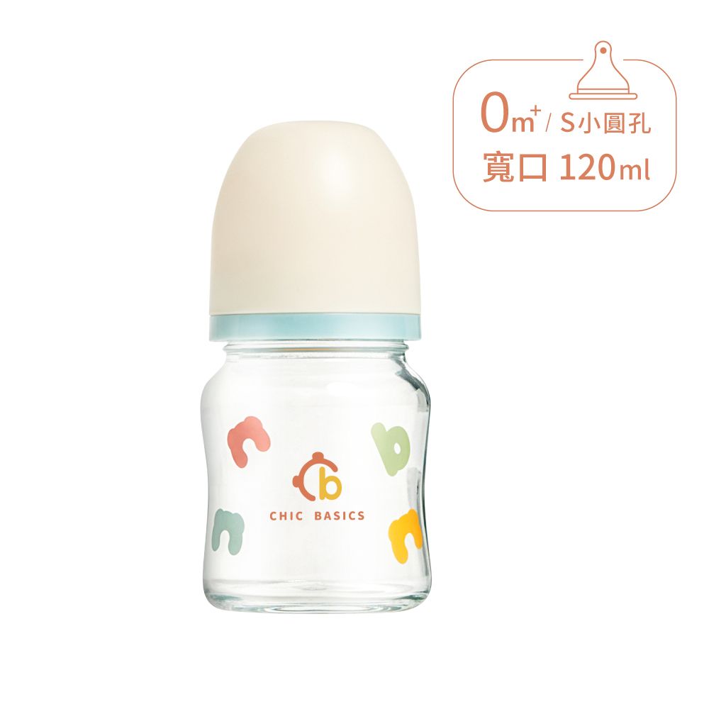 奇哥 親乳實感防脹氣玻璃奶瓶-寬口120ml