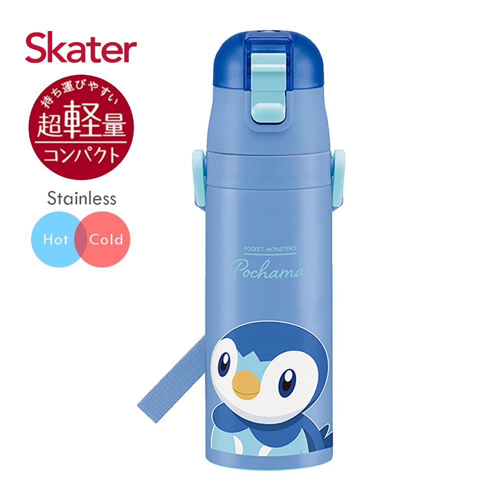 SKATER  直飲保溫不鏽鋼水壺(470ml) 寶可夢波加曼