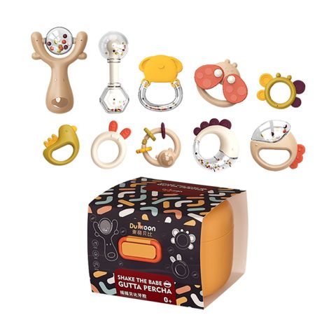 CY80252 新生兒牙膠搖鈴響聲玩具套組 彌月禮物