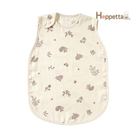 Hoppetta 漫步森林天絲三層紗防踢背心 嬰童 0-3歲日本製涼感透氣輕盈