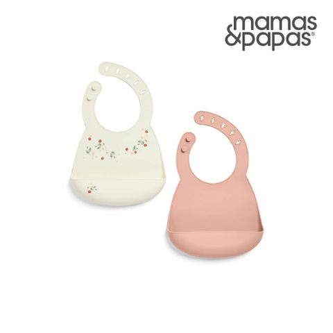 Mamas&Papas 古典學院-矽膠圍兜2件組