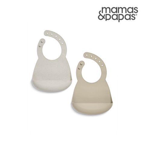 Mamas&Papas 點墨-矽膠圍兜2件組