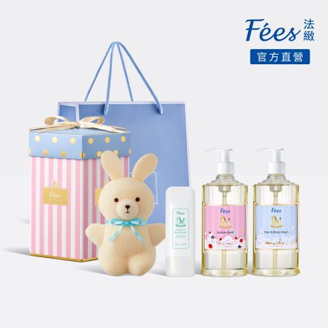 Fees法緻 幸福新生彌月禮盒(寶寶兔兔粉)