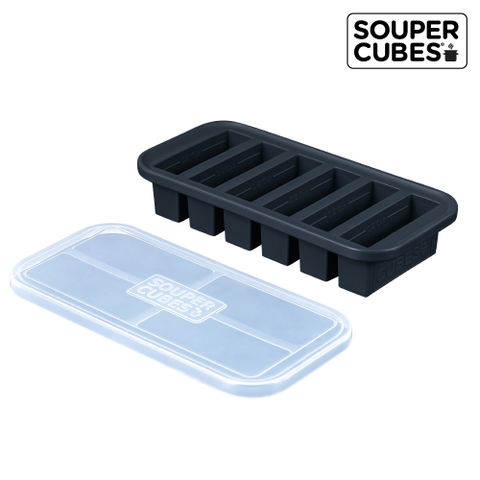 Souper Cubes 多功能食品級矽膠保鮮盒6格-曜石灰(125ML/格)