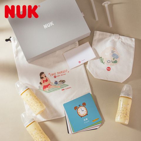 NUK 防脹氣PPSU感溫奶瓶新生兒禮盒 Love Yourself (彌月禮盒/彌月送禮)