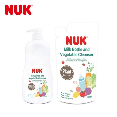 NUK 植萃奶瓶蔬果清潔液超值組(950ml750ml)