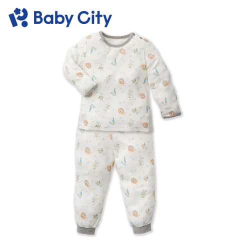 BabyCity 娃娃城 【Baby City 】天絲長袖肩開套裝/藍色馬戲團(80-100cm)