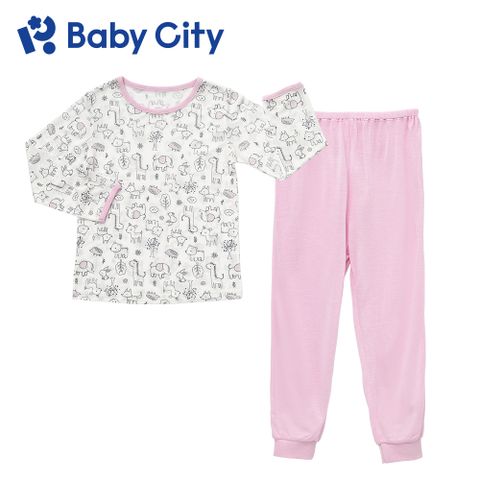 BabyCity 娃娃城 【Baby City 】天絲萊賽爾長袖套裝/可愛粉(110~140cm)