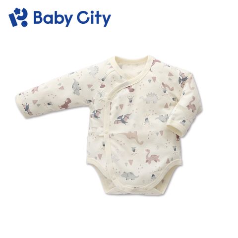 BabyCity 娃娃城 【Baby City 】美棉長袖初生連身衣/恐龍世界(XS/S)