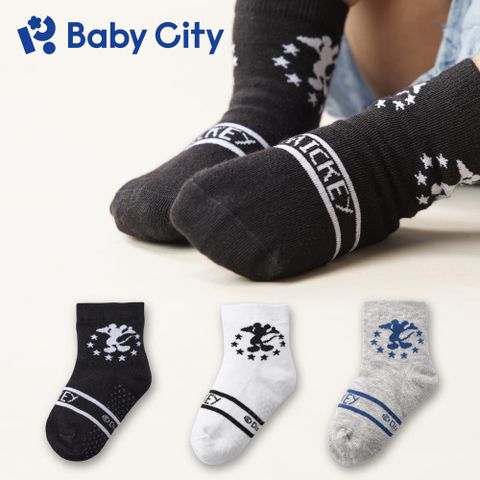 BabyCity 娃娃城 【Baby City 】迪士尼米奇個性短襪(3色任選/一雙入)