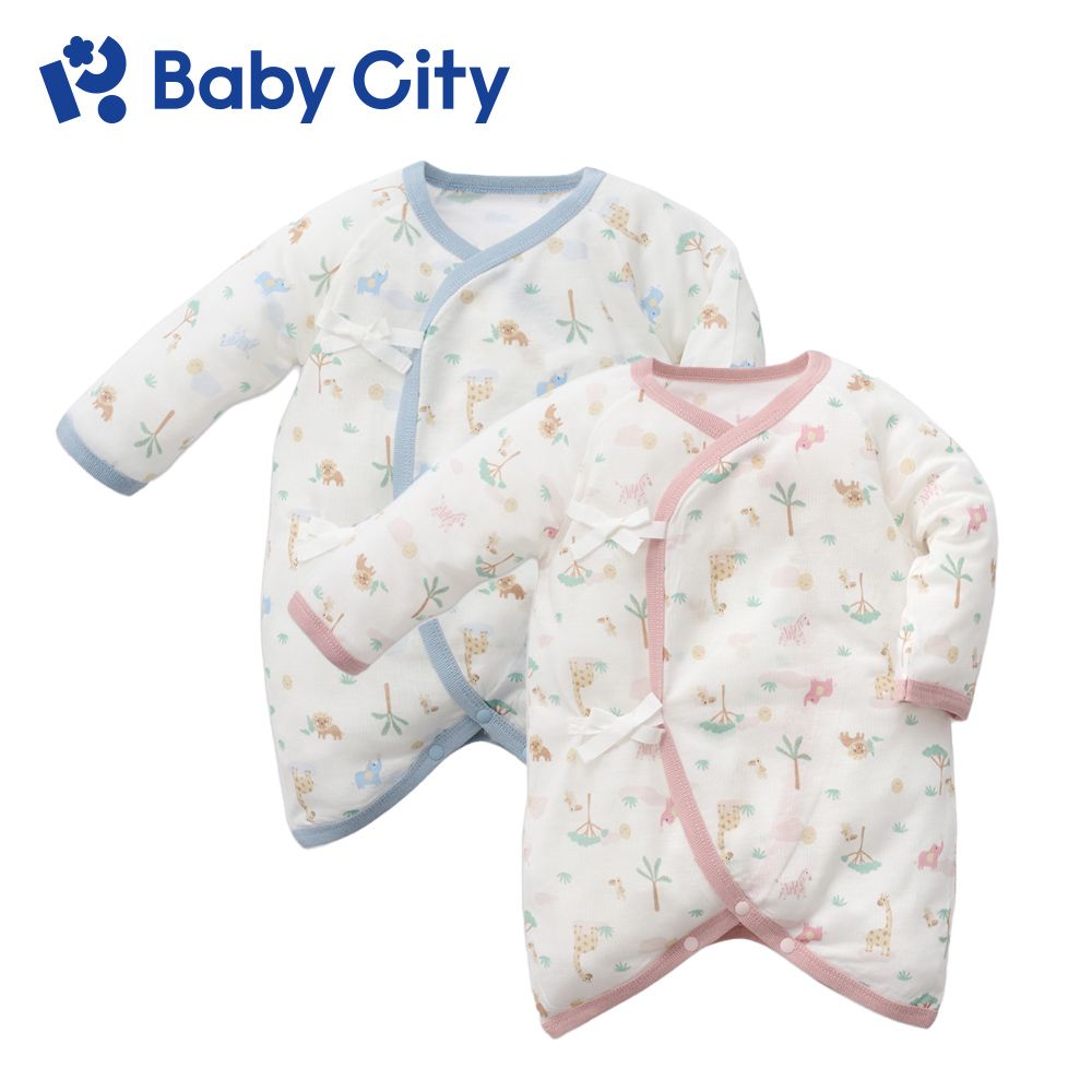 BabyCity 娃娃城 【Baby City 】天絲長袖初生兔裝-草原動物(2色)