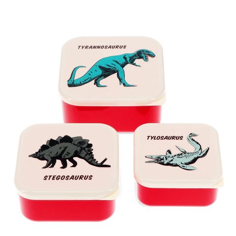 英國 Rex London 野餐盒/零食盒3入組_恐龍樂園_RL28513