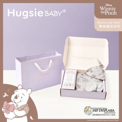 HUGSIE 好喜 HugsieBABY摯友維尼系列彌月包巾禮盒(袋鼠一組入)