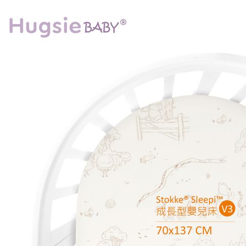 HugsieBABY德國氧化鋅抗菌嬰兒床單-百畝森林款70×137
