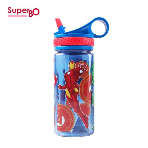 SuperBO 吸管方形水壺(480ml)復仇者聯盟