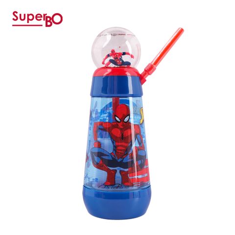 SuperBO 水晶球吸管水壺(325ml) 蜘蛛人