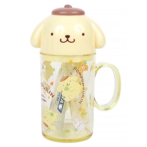 日本 布丁狗 PomPomPurin 兒童旅行用 牙刷漱口杯組(3911)