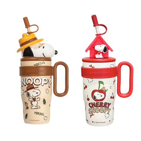 優貝選 SNOOPY 史努比大容量 經典公仔冰霸杯 多用途咖啡杯/辦公杯/保溫杯 800ML