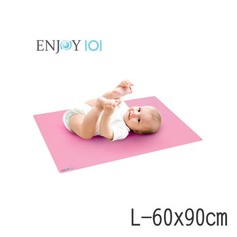 《ENJOY101》防水防滑矽膠布隔尿墊90x60cm-粉紅