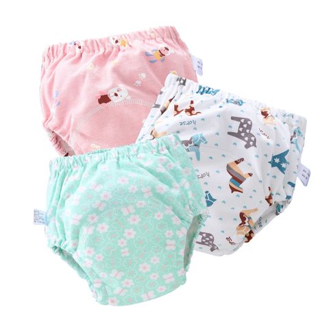 【Mesenfants】(6入)寶寶學習褲 6層紗布純棉兒童隔尿褲尿布褲