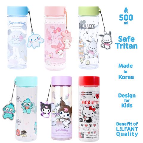 Lilfant 韓國 三麗鷗 Tritan寬口水瓶 500ml