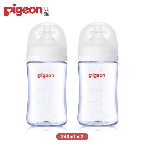 Pigeon 貝親 第三代母乳實感T-ester奶瓶240mlx2-純淨白