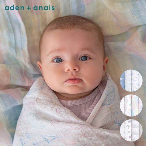 Aden & Anais 有機棉多功能包巾4入(3款)