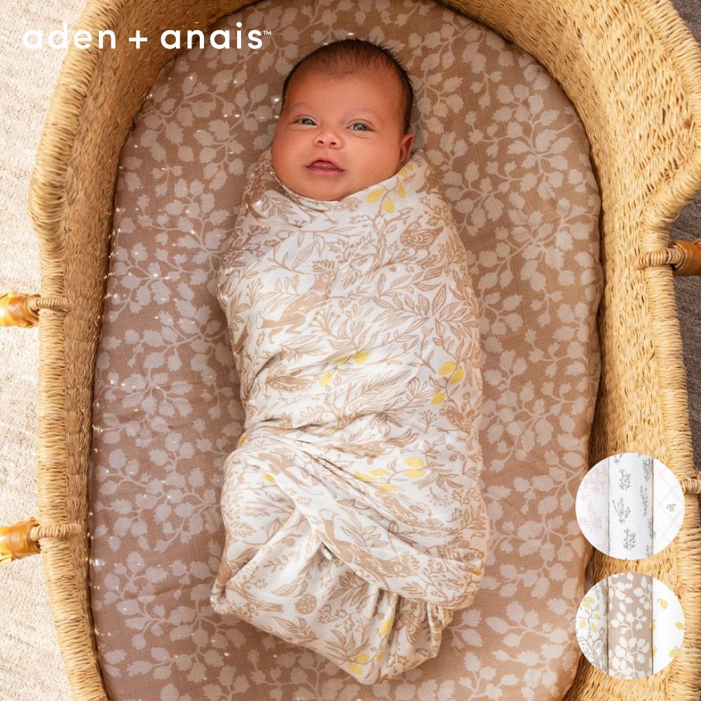 Aden & Anais 竹纖維多功能包巾3入(2款)