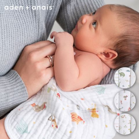 Aden & Anais 經典方巾3入(3款)