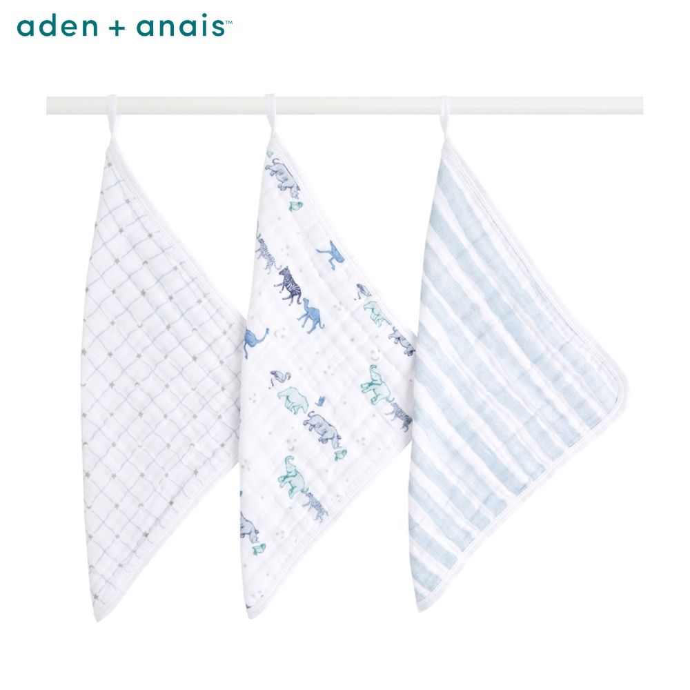 Aden & Anais 經典方巾3入(2款)