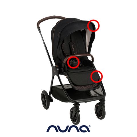 荷蘭NUNA-TRIV next座布套+安全帶+扣具(不含框架)+頂篷(不含車架)(尊爵銅)