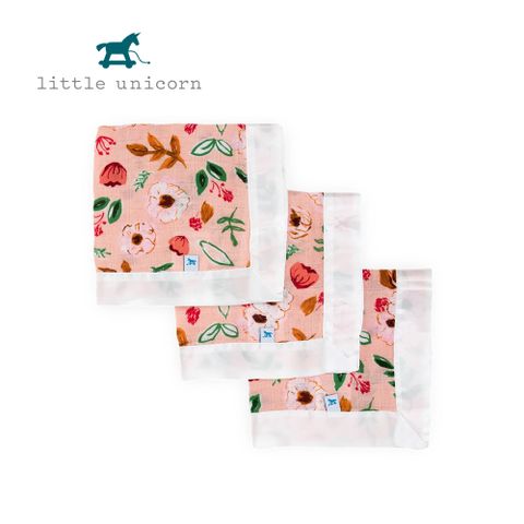 美國 Little Unicorn 純棉安撫巾3入組 復古花園