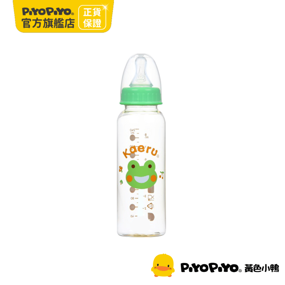 PiyoPiyo 黃色小鴨   哈皮蛙PES標口奶瓶(240ml)