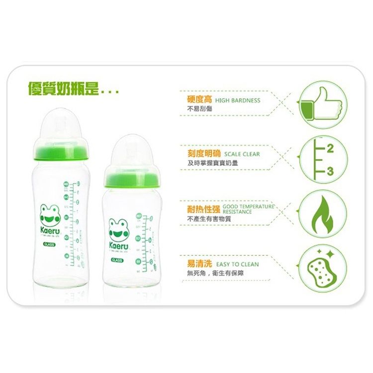 PiyoPiyo 黃色小鴨   哈皮蛙媽咪乳感玻璃寬口奶瓶(120ml)