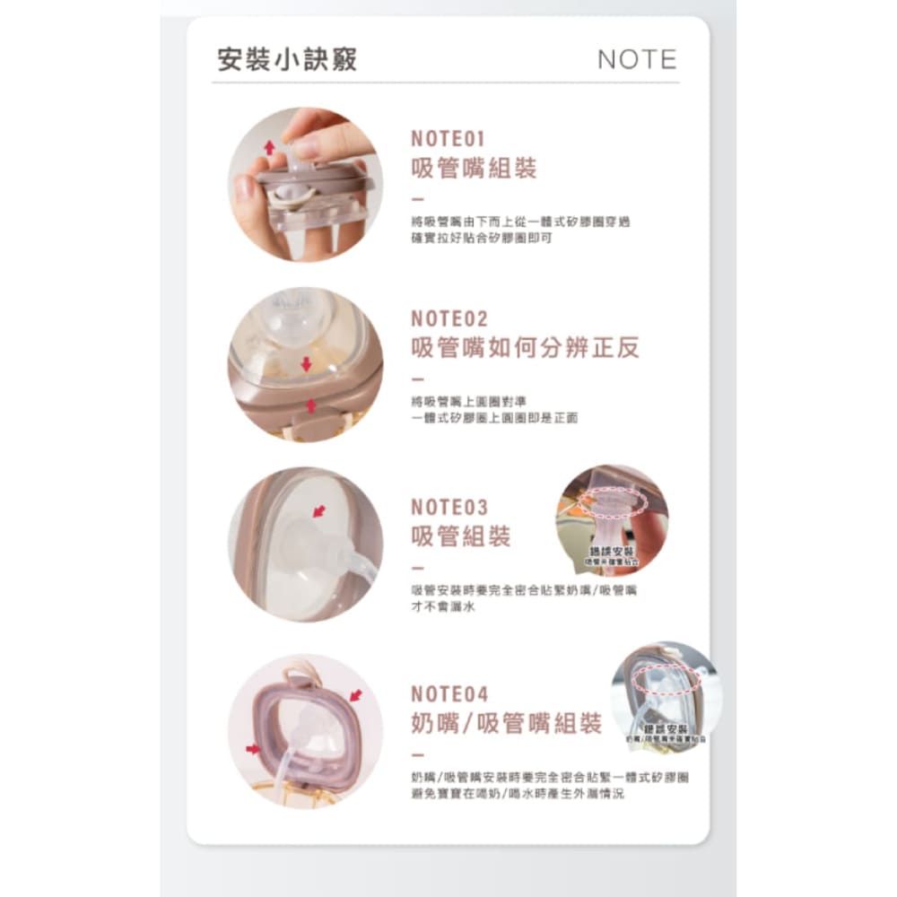 PiyoPiyo 黃色小鴨 Piyo Piyo  防噴濺防漏天使杯吸管配件