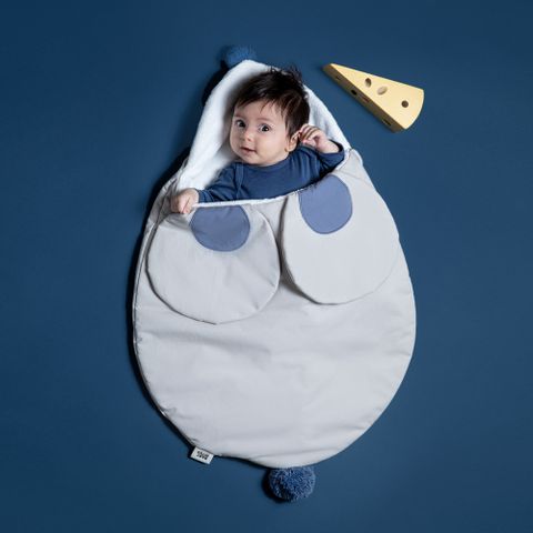 【西班牙設計】 BabyBites 100% 純棉手作嬰兒睡袋 - 萌鼠