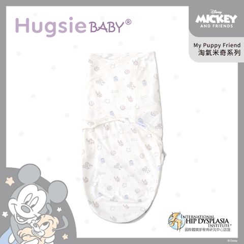 HUGSIE 好喜 HugsieBABY淘氣米奇系列靜音袋鼠包巾【竹纖維款】(適用於0-4個月) 嬰兒包巾 懶人包巾 新生兒防驚嚇