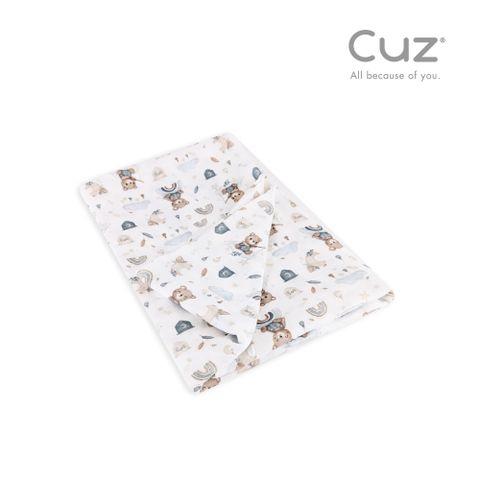CUZ竹纖維紗布巾 彩虹熊(120x120cm)