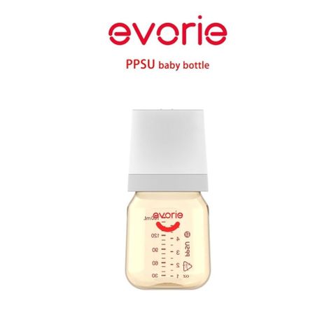 【evorie】PPSU 防脹氣寬口徑160mL 嬰兒奶瓶 不含多酚A